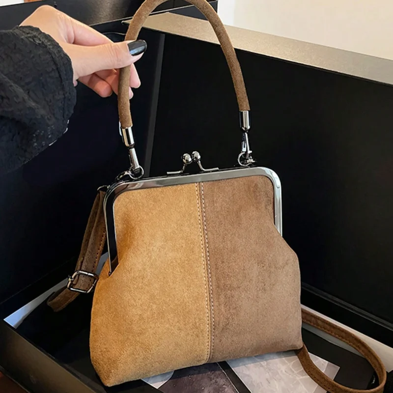 Autumn & Winter Retro Suede Handbag – Detachable Shoulder Bag