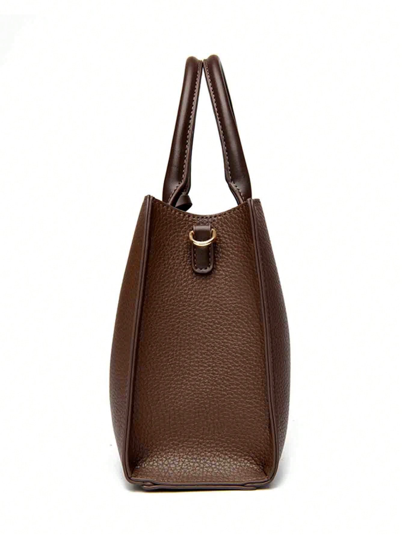 3-Layer Large Capacity Women's Handbag – Soft PU Leather - Image 4