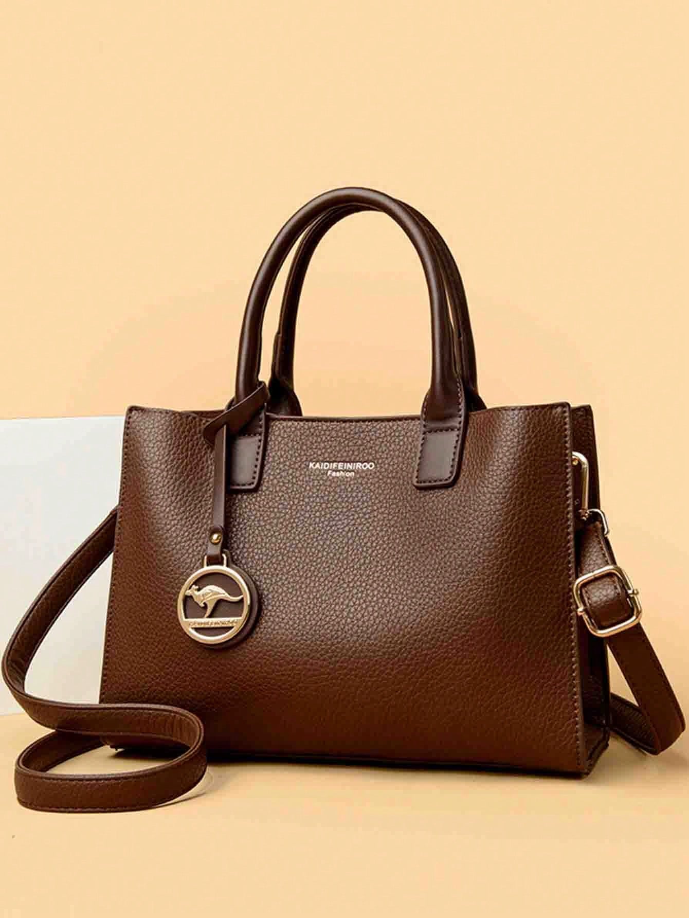 3-Layer Large Capacity Women's Handbag – Soft PU Leather - Image 7