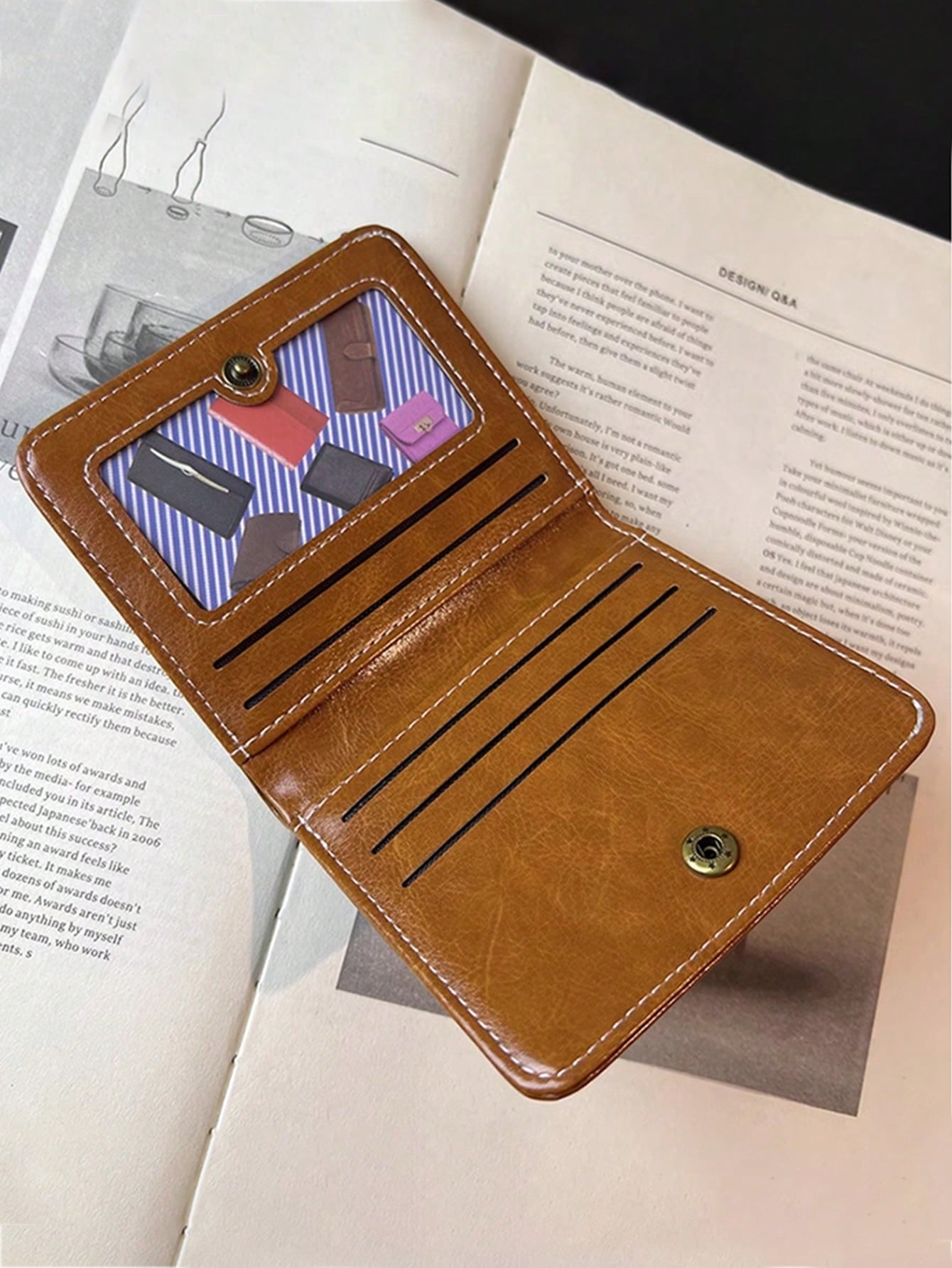 Four-Leaf Clover Small Wallet – Compact & Multi-Card Design - Image 5