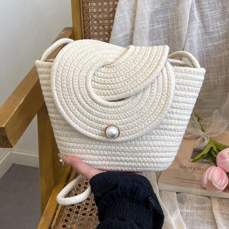 French Style Beach Basket Handbag