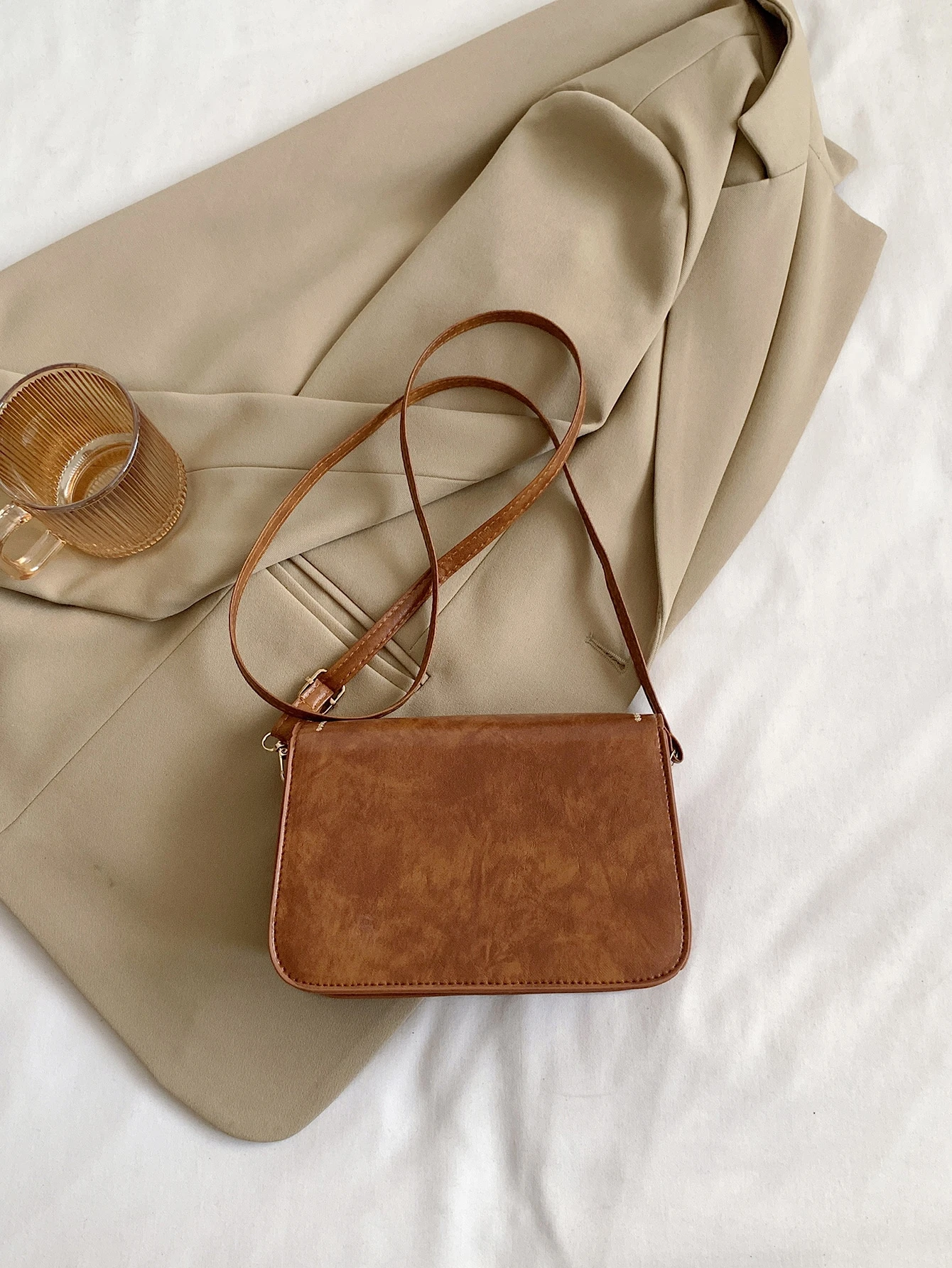 Mini Casual Shoulder & Crossbody Bag – Metal Lock Detail - Image 5