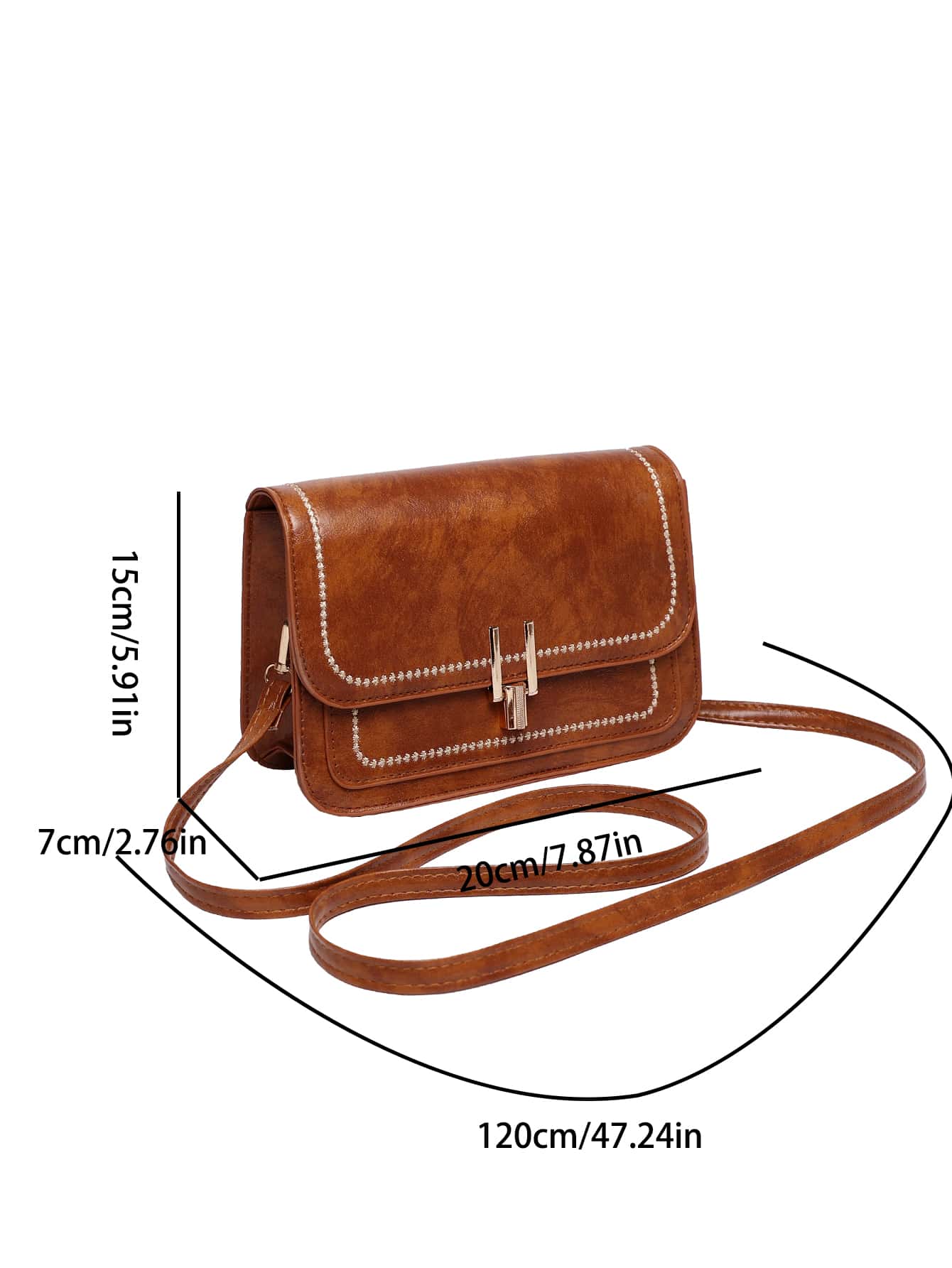 Mini Casual Shoulder & Crossbody Bag – Metal Lock Detail - Image 4