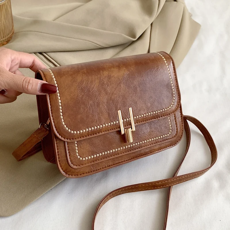 Mini Casual Shoulder & Crossbody Bag – Metal Lock Detail