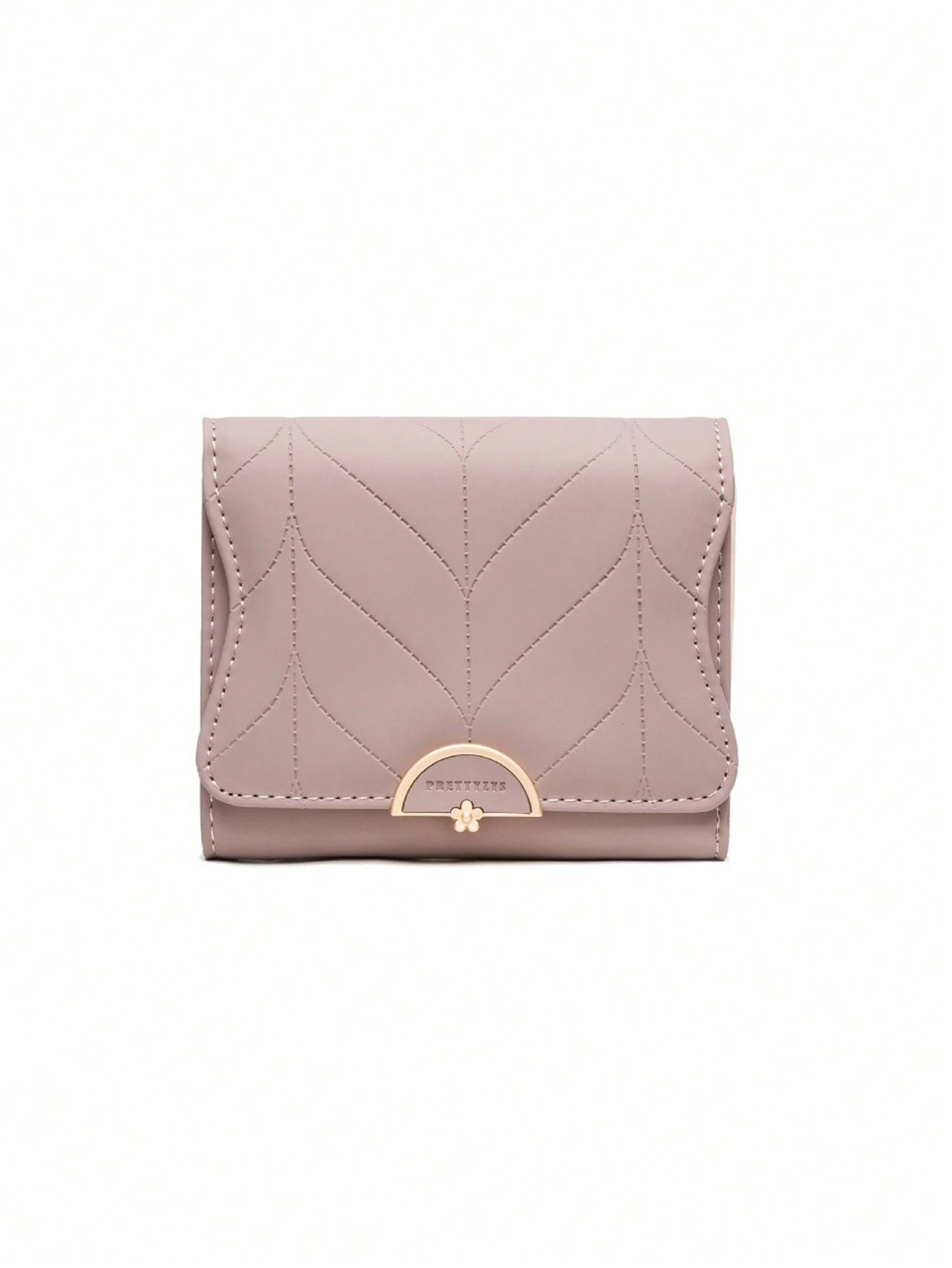 PU Fresh & Simple Leaf Tri-Fold Wallet – Stylish & Functional - Image 2