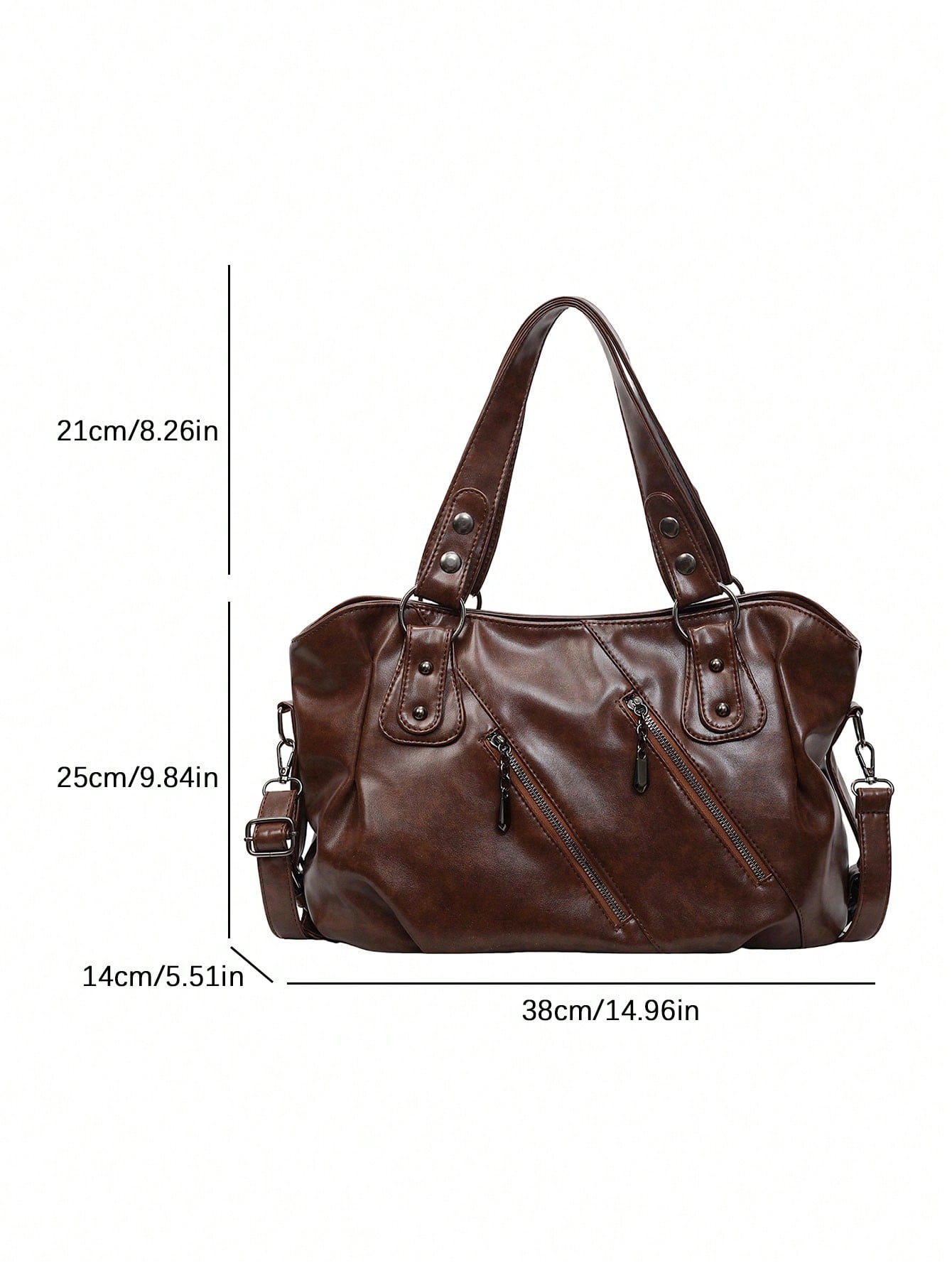 Retro Large-Capacity Tote Bag – Multi-Pocket Shoulder & Messenger Bag - Image 5