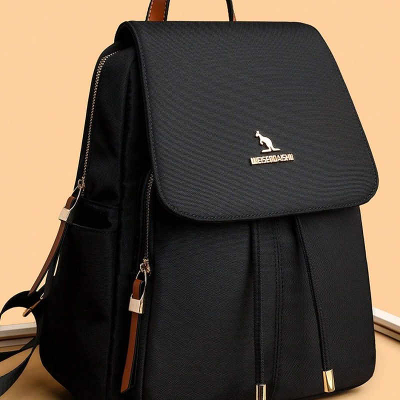 Retro Oxford-Style Women's Backpack – Large Capacity