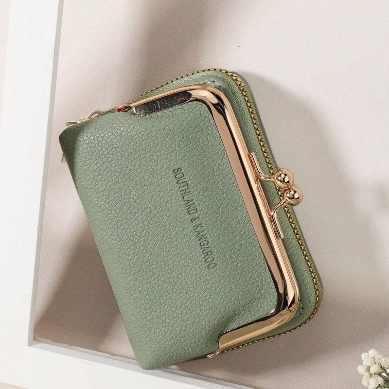 Women’s Short PU Leather Wallet – Multifunctional Coin & Card Holder