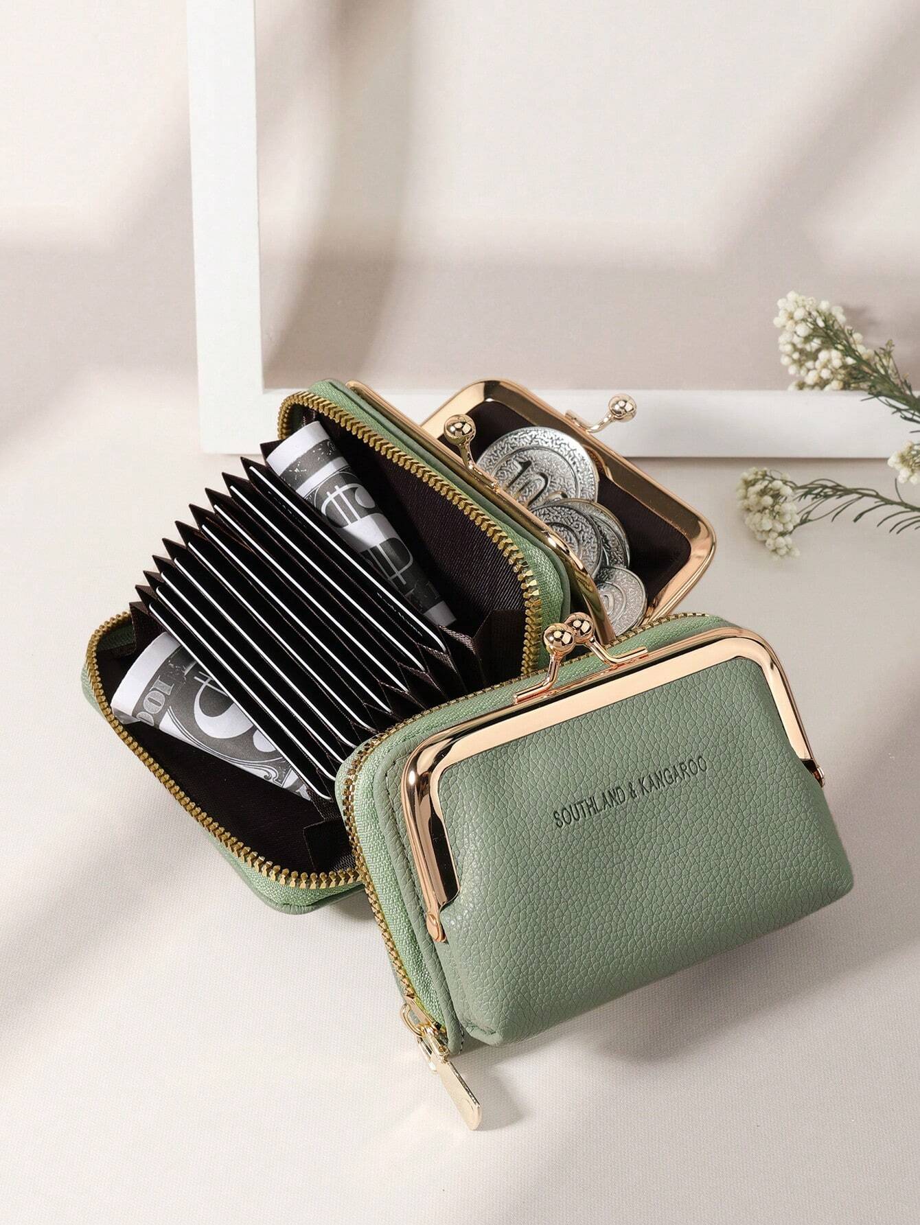 Women’s Short PU Leather Wallet – Multifunctional Coin & Card Holder - Image 4