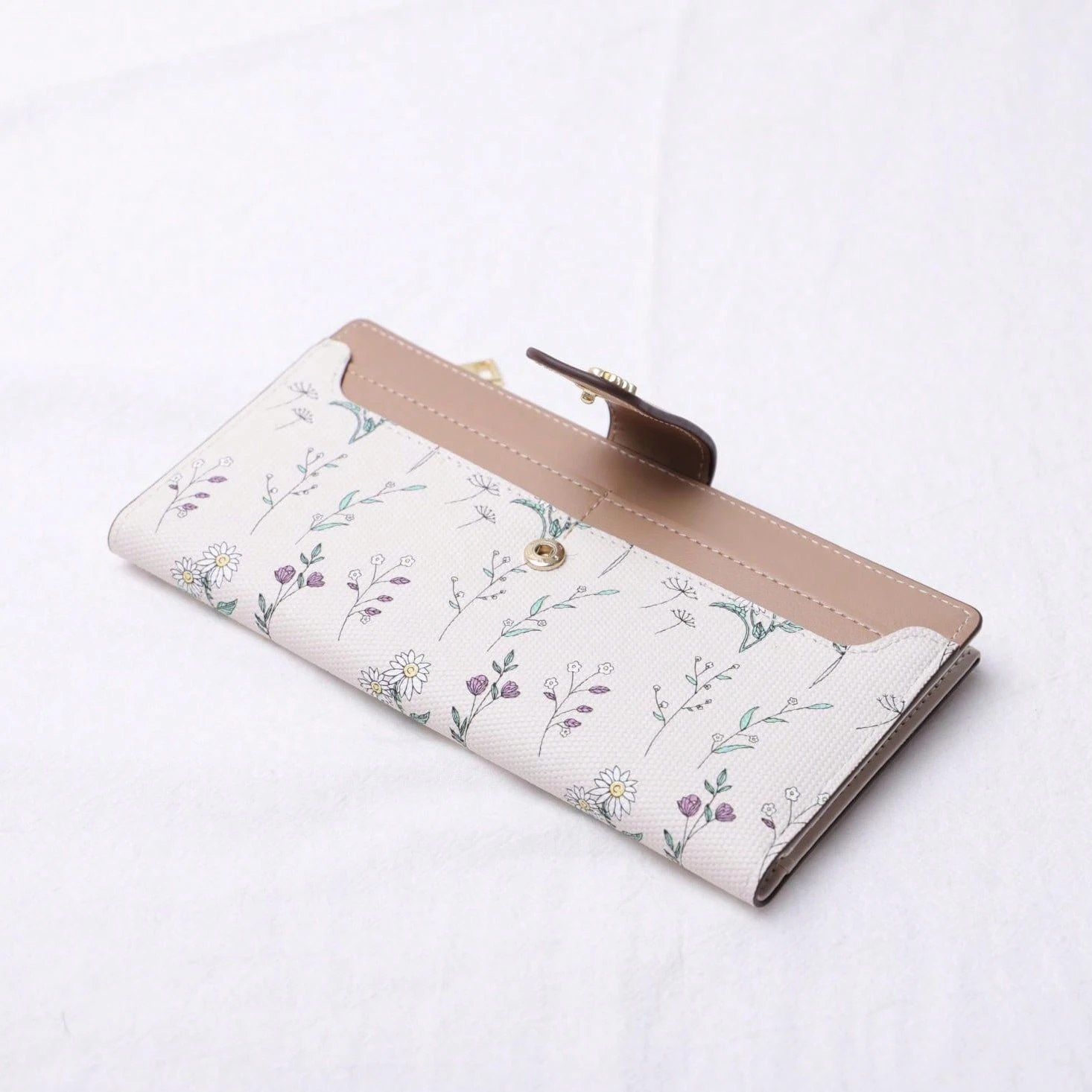 Suphiar Floral Pattern Zip-Up Long Wallet – Foldable & Stylish - Image 6