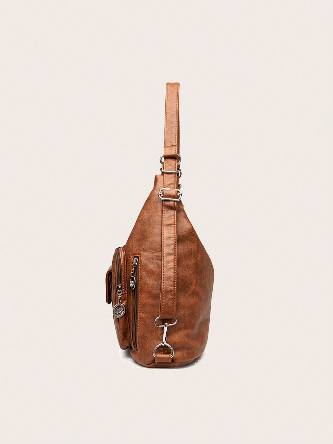 Vintage-Inspired Multi-Pocket Backpack & Shoulder Bag – Elegant and Versatile - Image 3