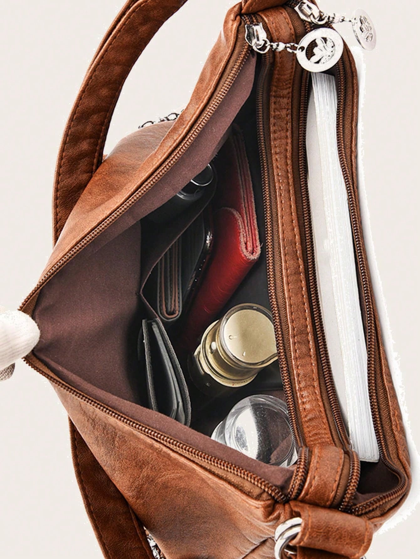 Vintage-Inspired Multi-Pocket Backpack & Shoulder Bag – Elegant and Versatile - Image 2