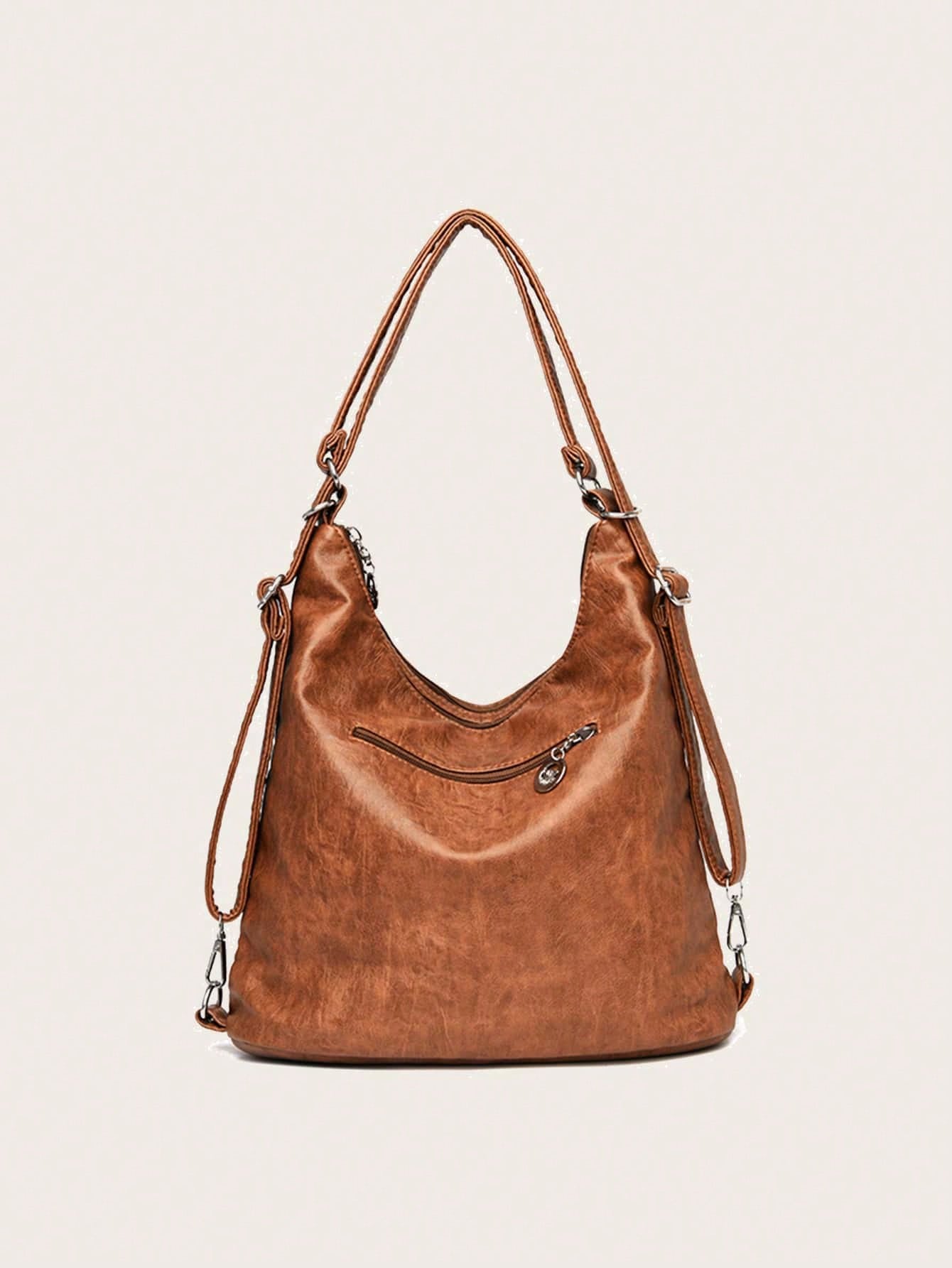 Vintage-Inspired Multi-Pocket Backpack & Shoulder Bag – Elegant and Versatile - Image 5