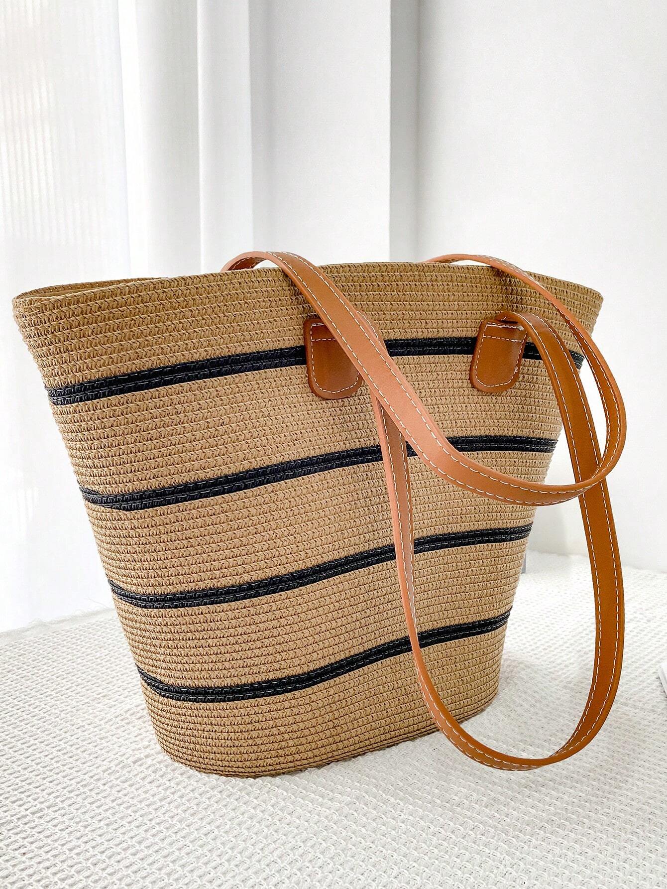 Women's Bohemian Straw Hat & Large Capacity Bag Set – Stylish Holiday & Travel Combo - Image 5