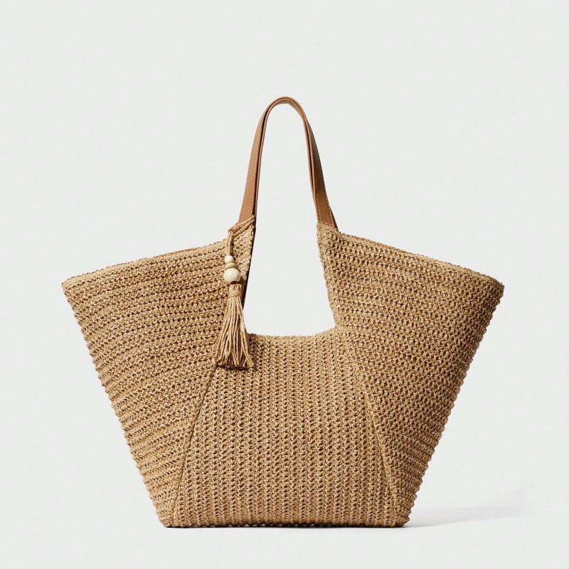 Women's Bohemian Woven Tote Bag – Large Capacity